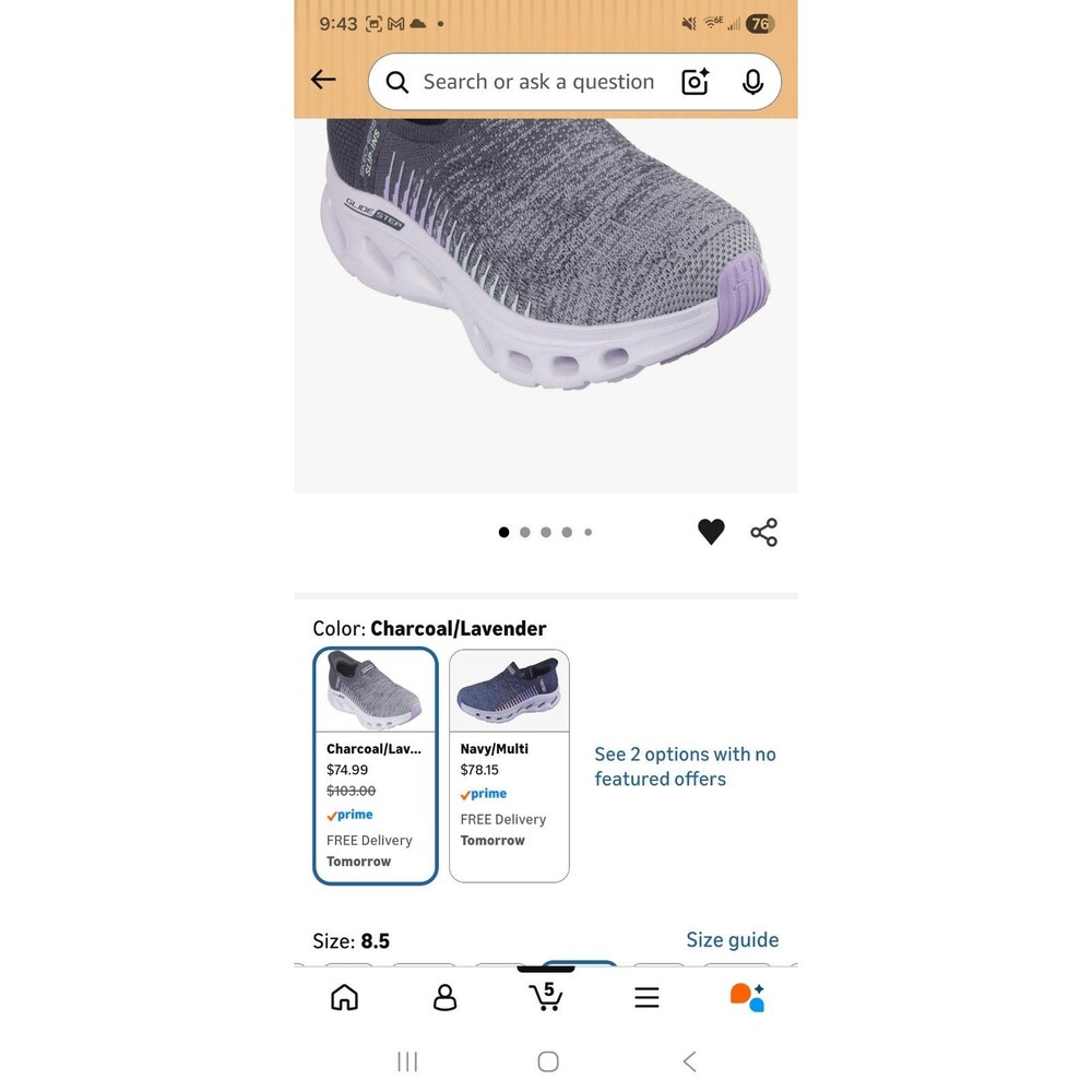 Skechers Women'S Go Walk Glide Step 2.0 Venus Hands Free Slip-Ins Sneaker S 8.5 - Picture 10 of 10